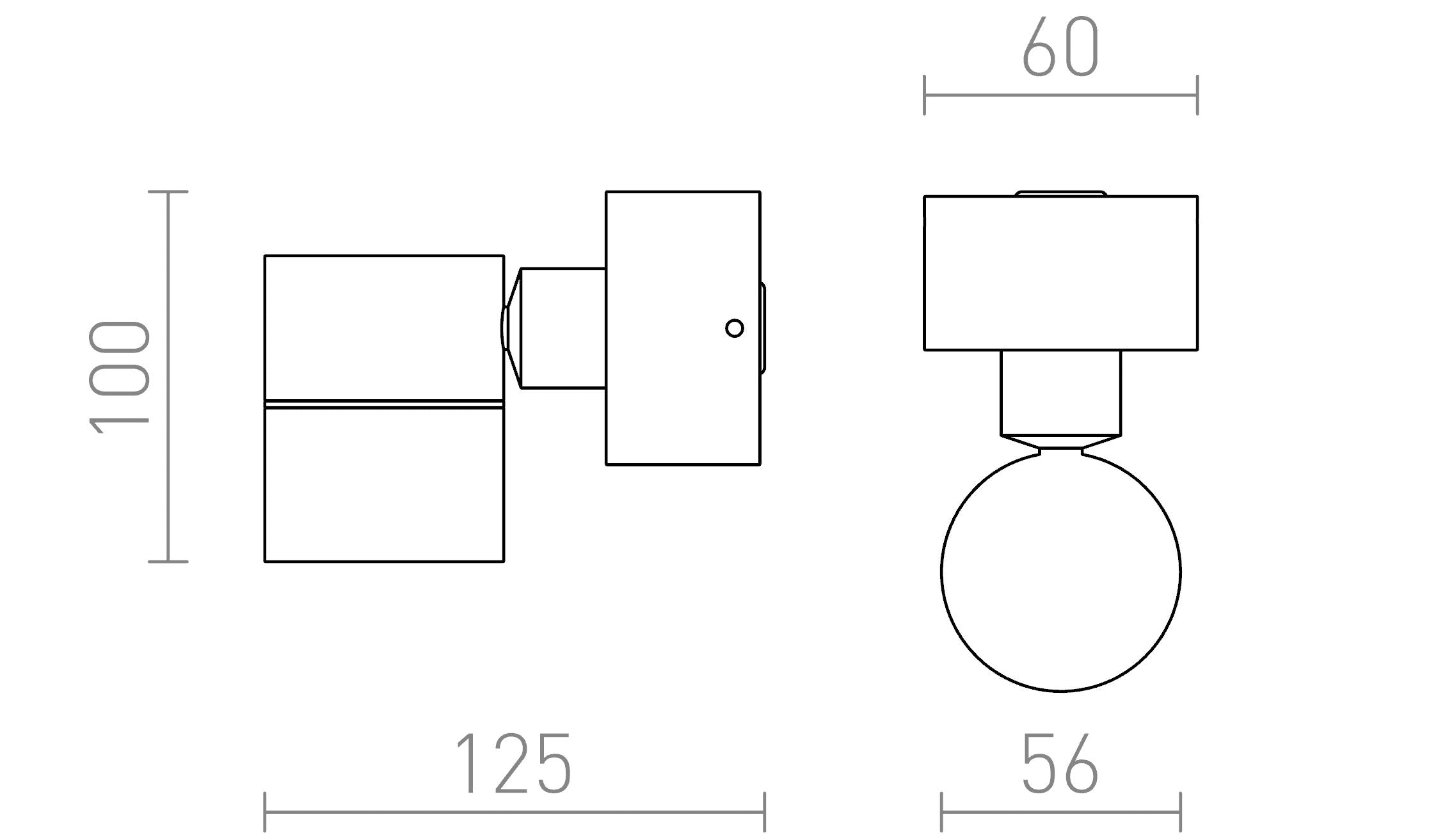 MICO I de perete lampă - Product sketch