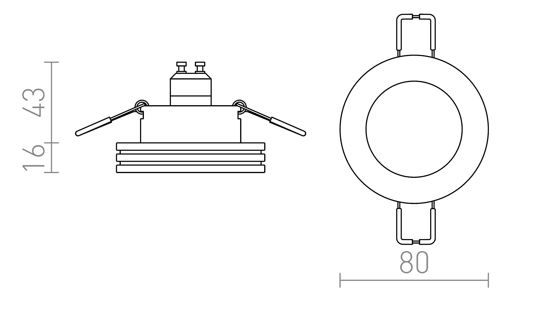REWA fiksna lampa - Product sketch