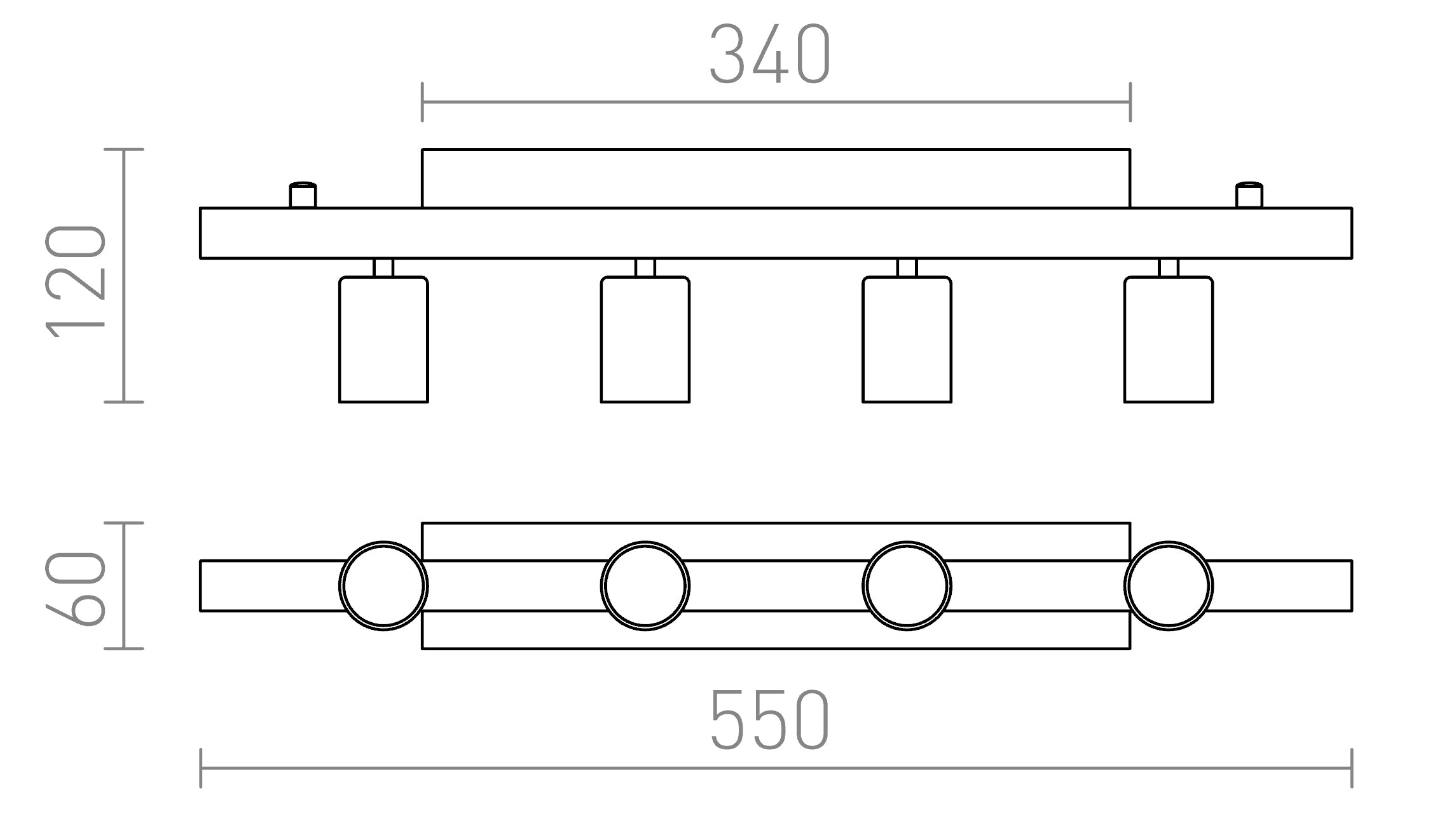 RALLONG IV ceiling base lamp - Product sketch