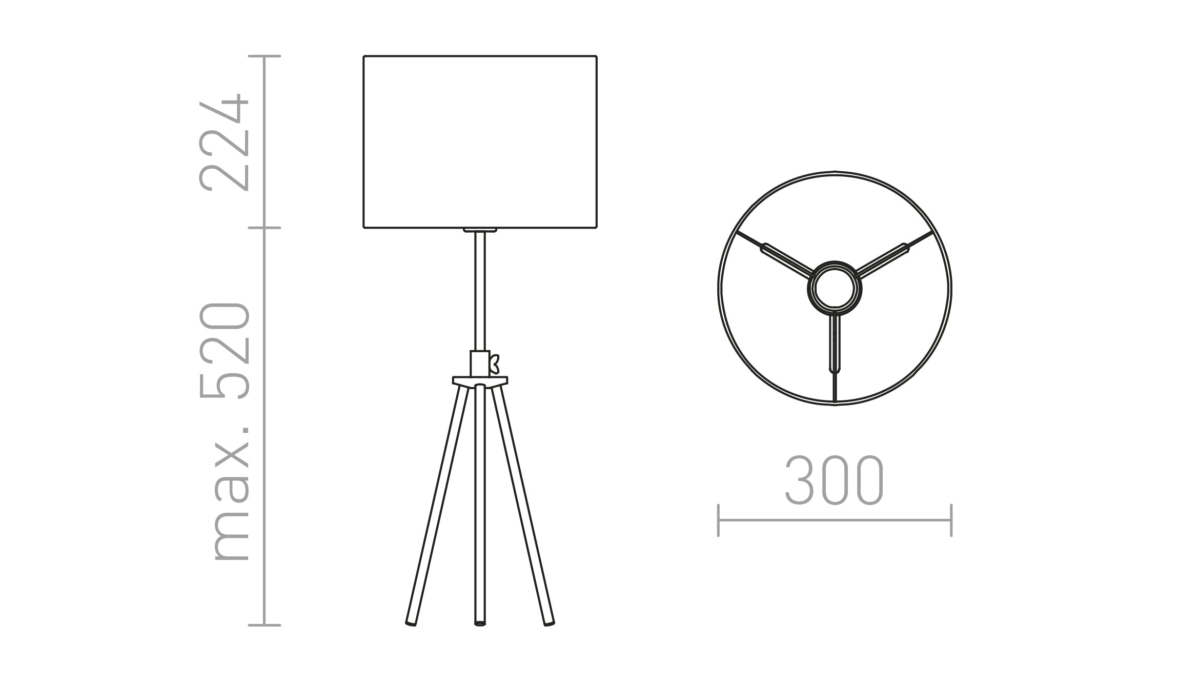 GARDETTE table lamp - Product sketch