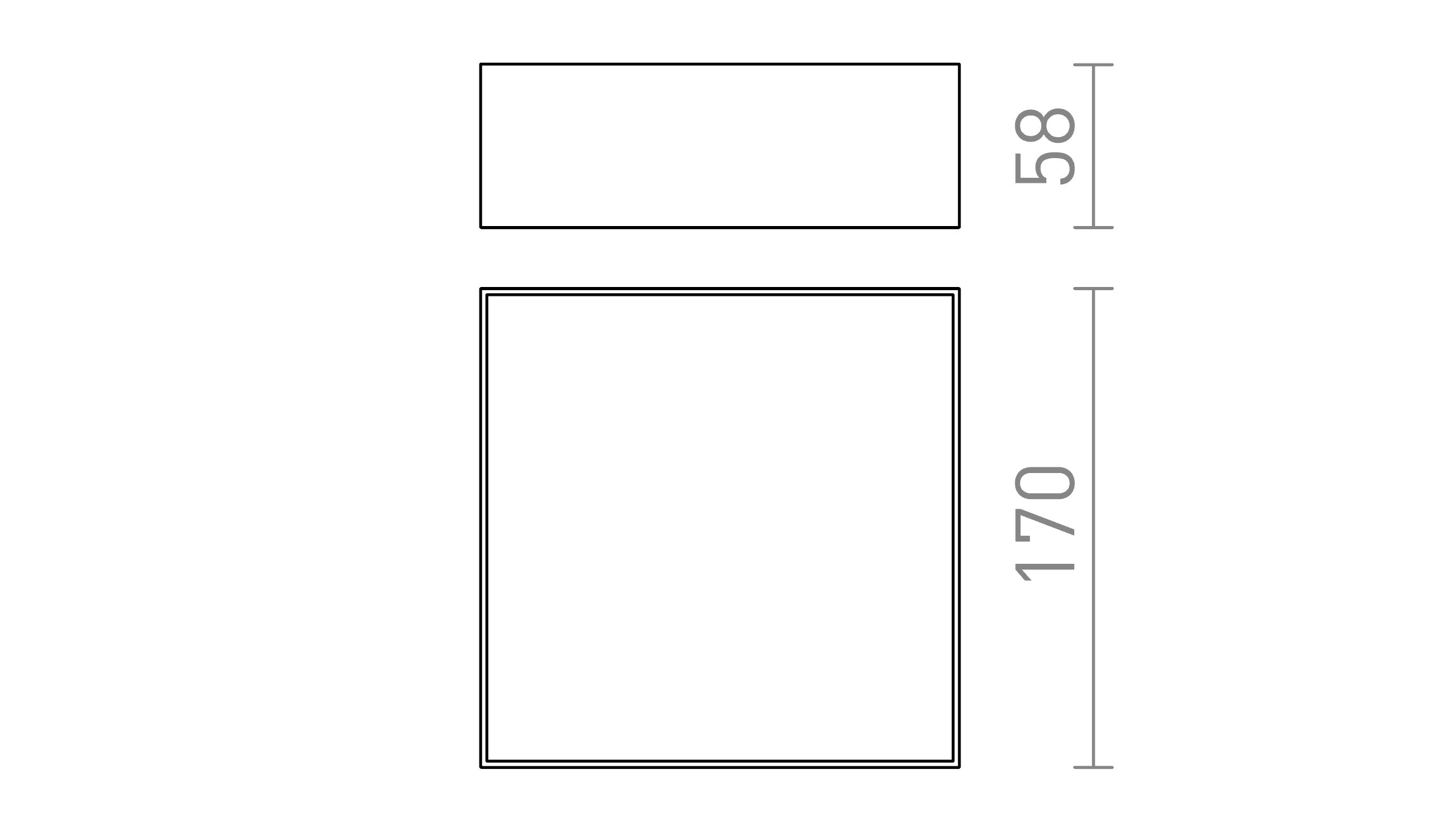 LARISA SQ 17 ceiling lamp - Product sketch