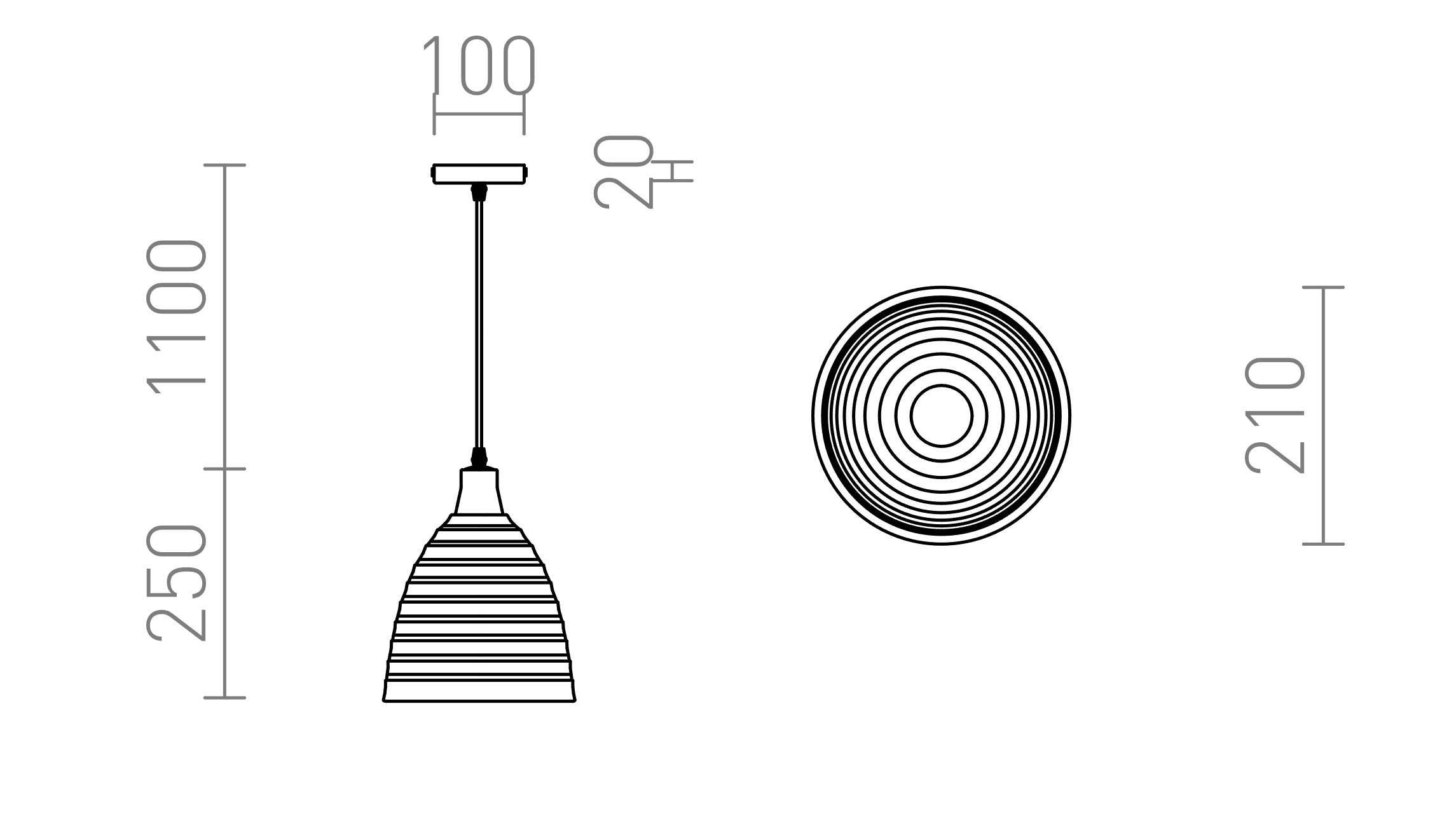 FLORIDA pendant lamp - Product sketch