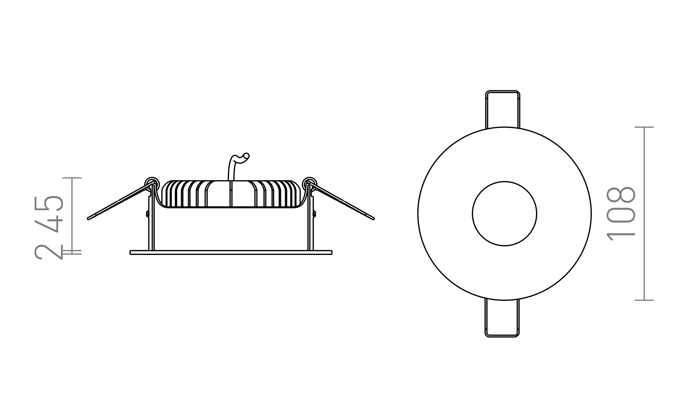 SPRAY 11 recessed lamp - Product sketch