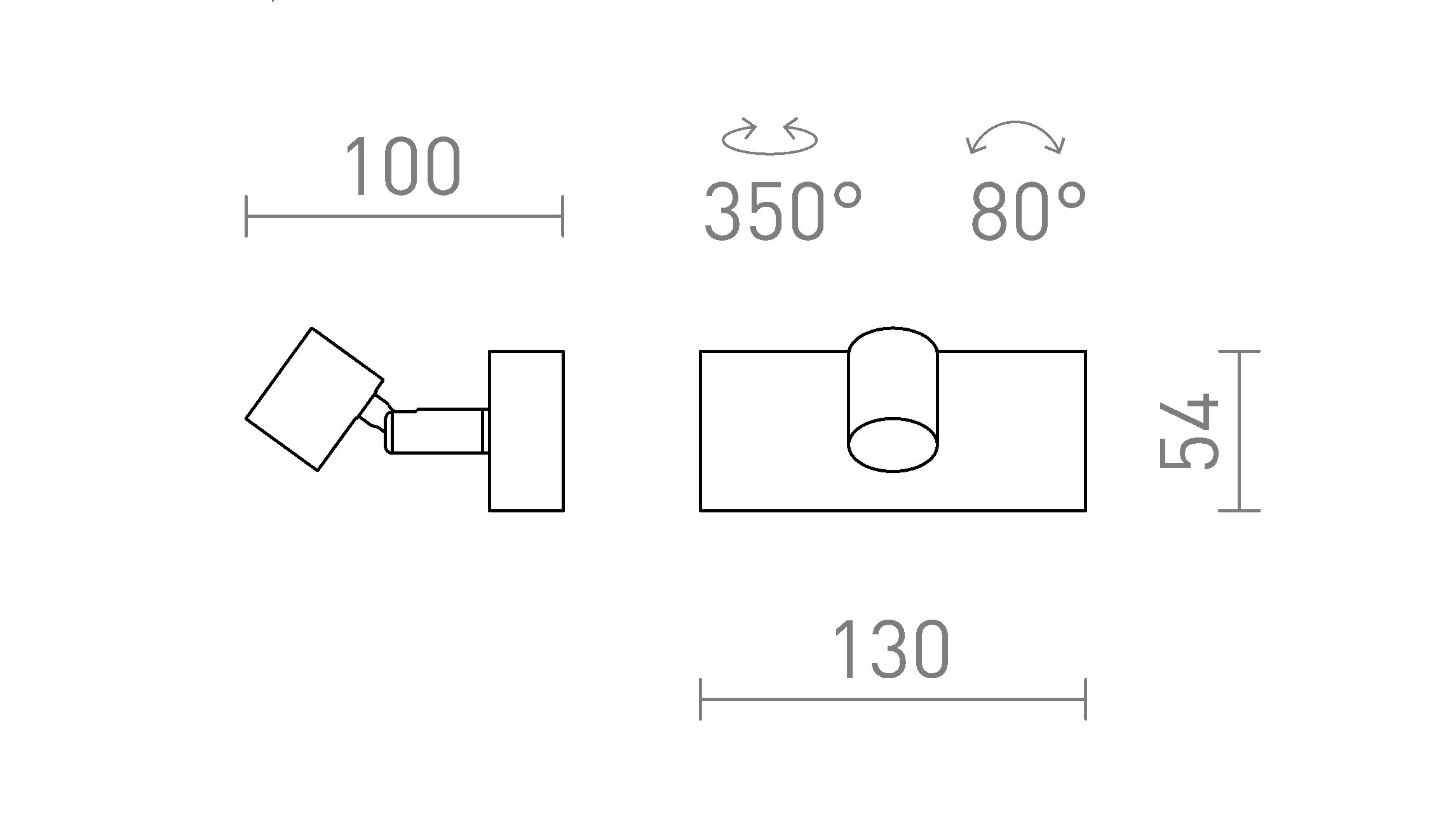TRICA I aplique de pared lámpara - Product sketch