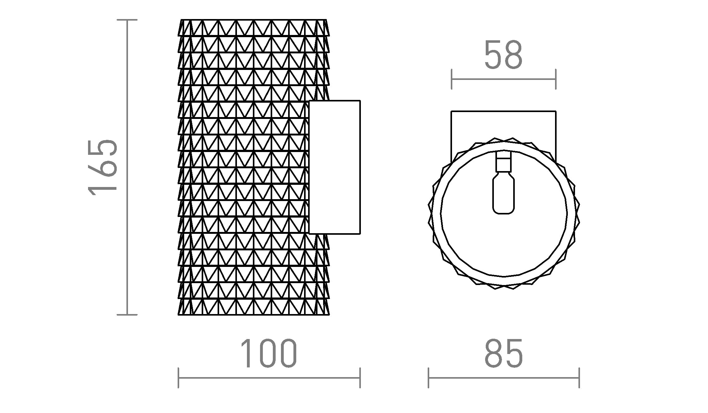 GLANS RB2 165 - Schéma produktu