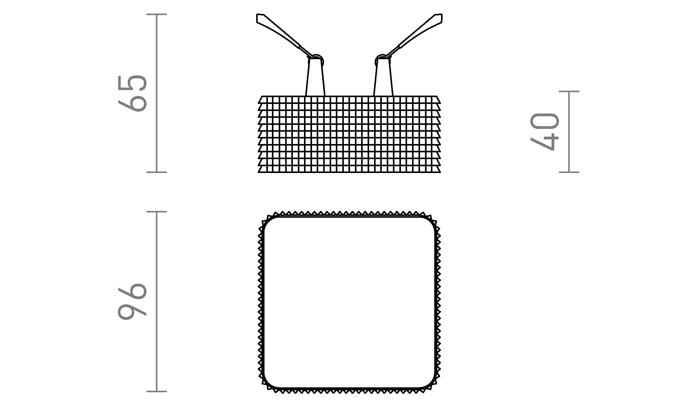 MARENGA SQB1 40 Einbauleuchte lampe - Product sketch