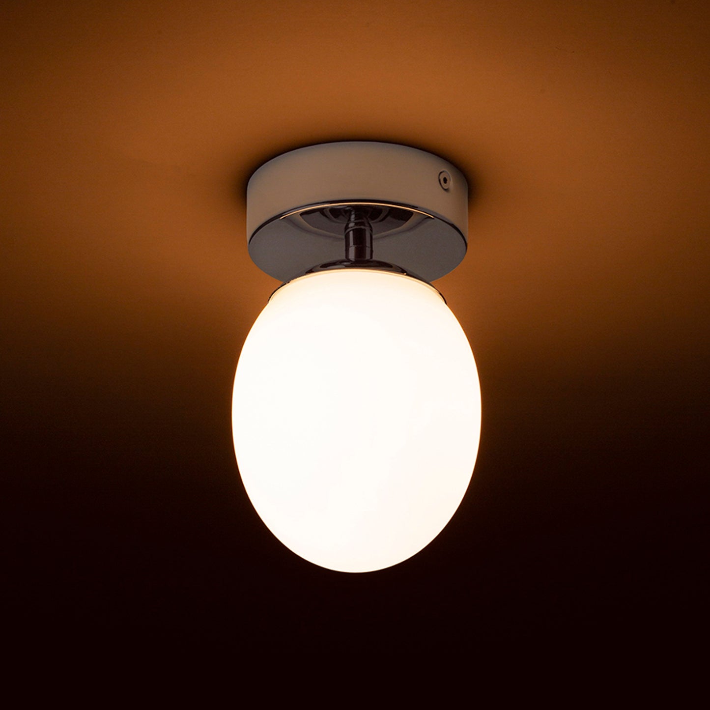 RENDL surface mounted lamp MERINGUE 11 ceiling opal-colored glass/chrome 230V LED G9 9W IP44 R13689 4