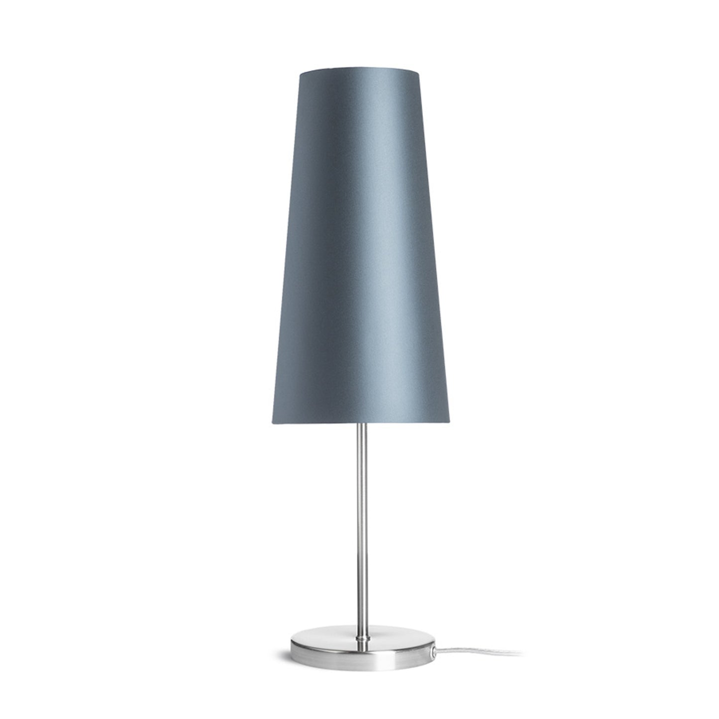 RENDL table lamp NYC/CONNY 15/30 table Monaco petrol blue/silver PVC/nickel 230V LED E27 11W R14054 1