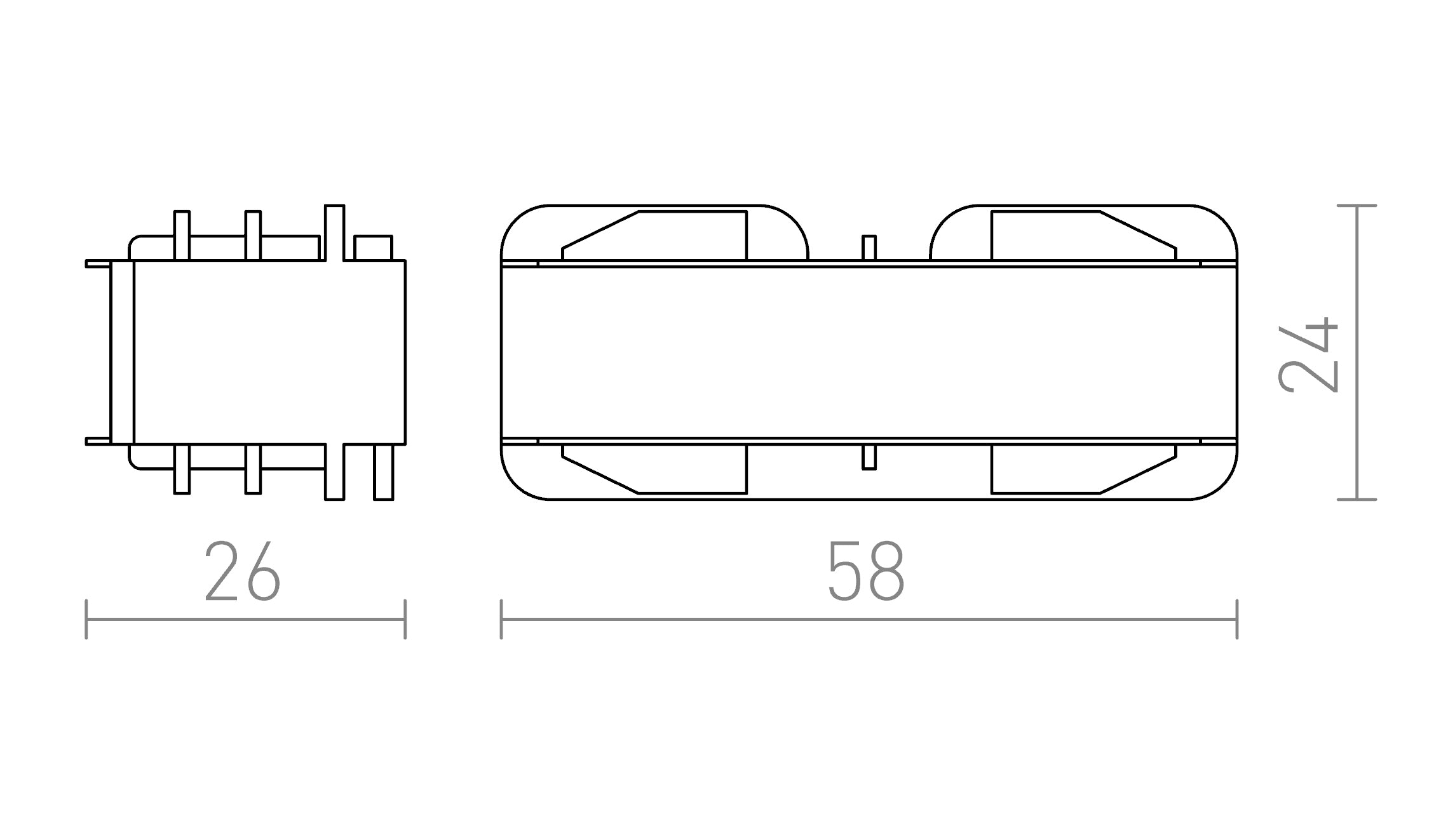 EUTRAC STRAIGHT JOINT - Product sketch