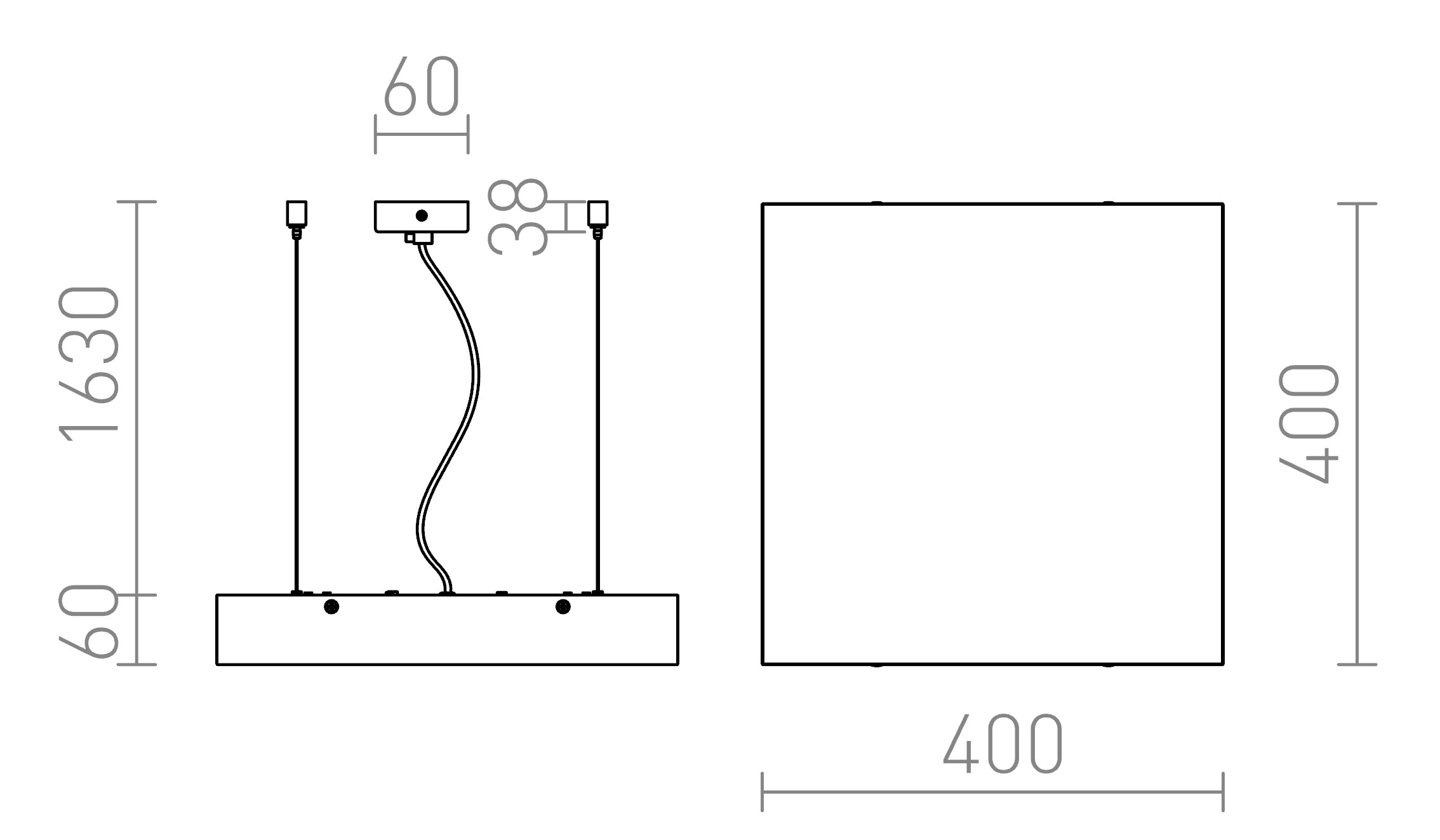 STRUCTURAL 40 PENDANT - Product sketch