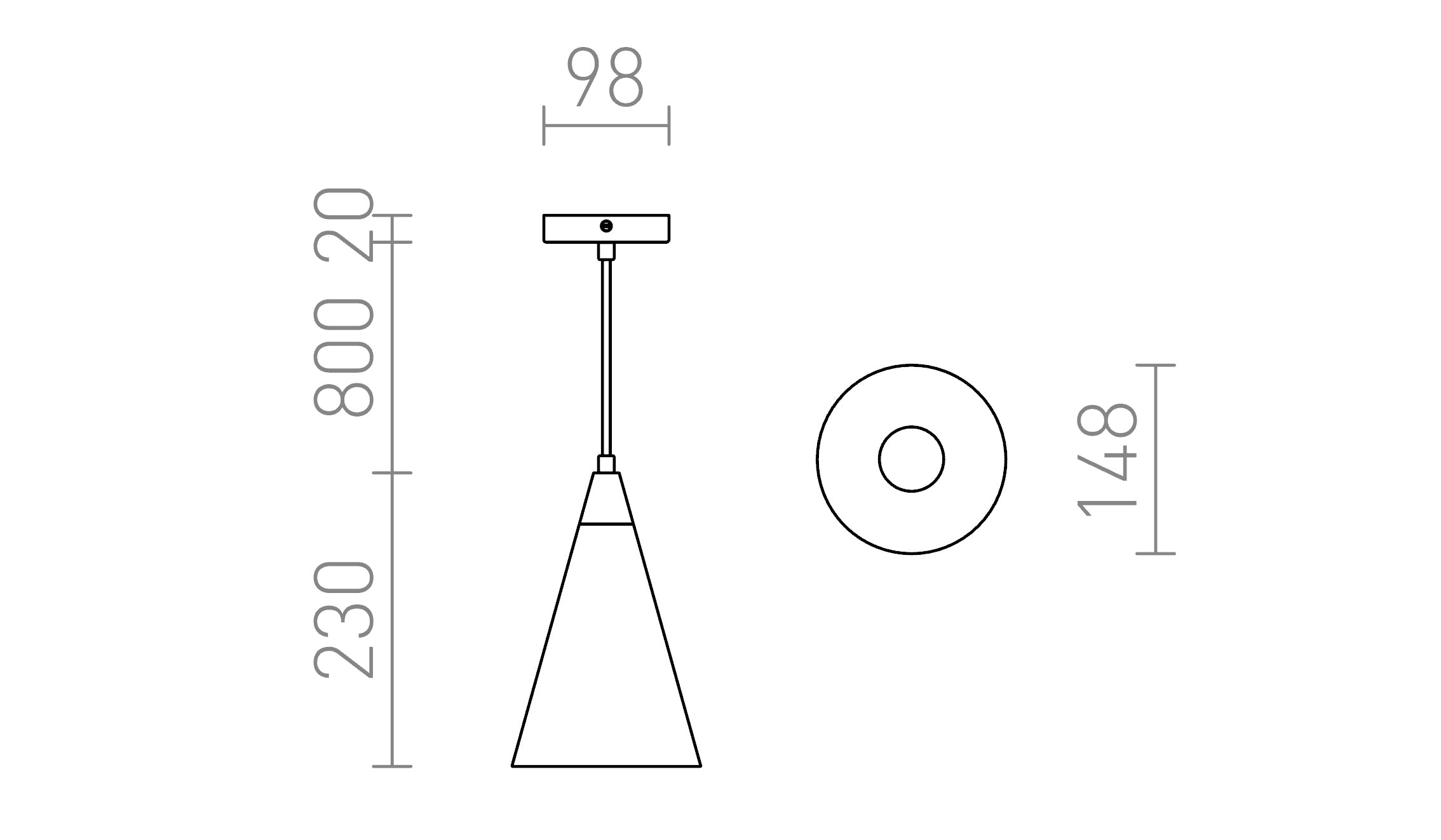 HEIDI PENDANT - Product sketch