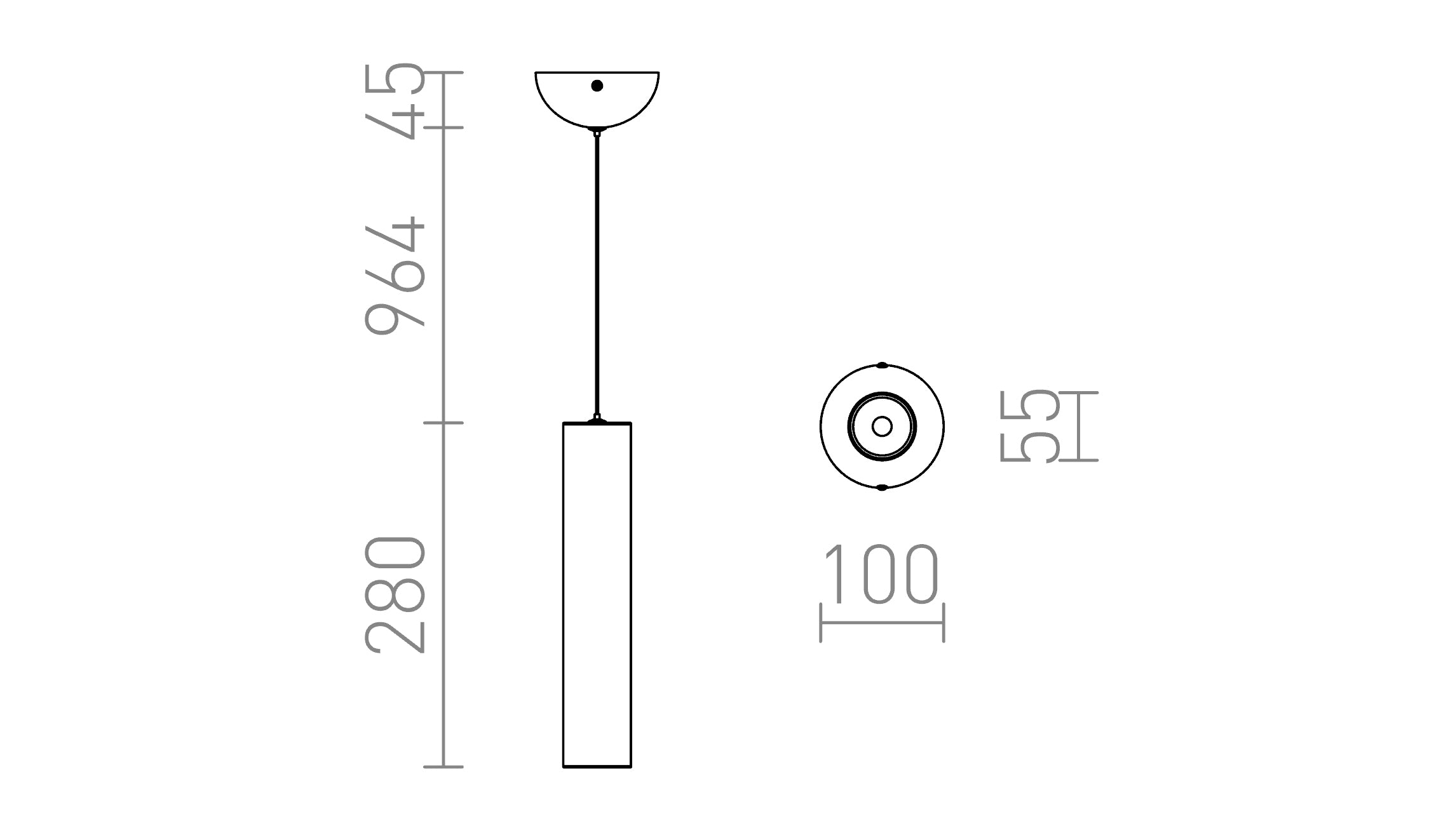 RIGA 28 PENDANT - Product sketch
