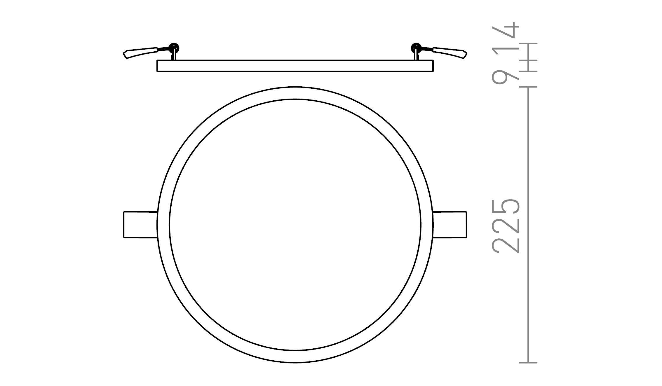 HUE R 22 RECESSED - Product sketch