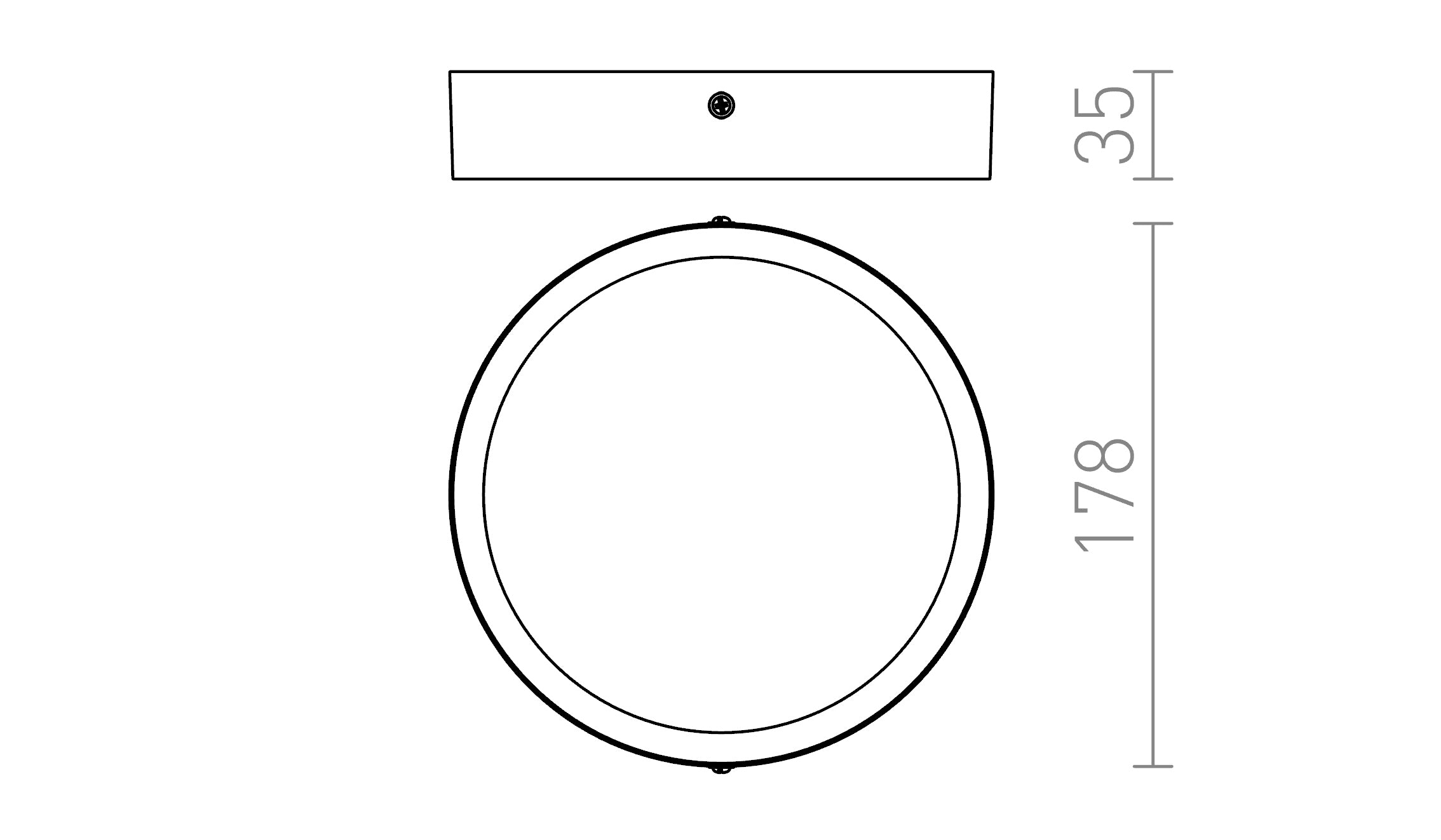 HUE R 17 CEILING - Product sketch