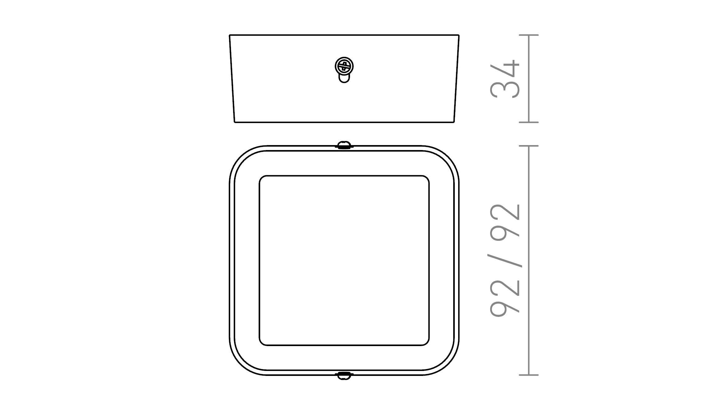 HUE SQ 9 DIMM CEILING - Product sketch
