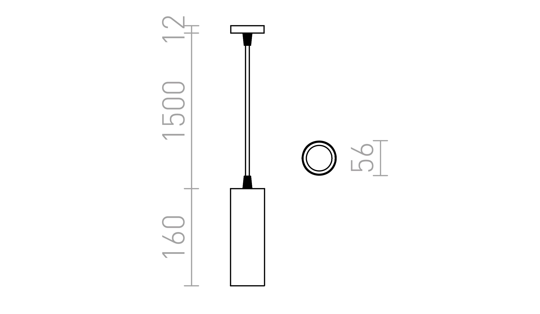 MAVRO DIMM PENDANT - Product sketch