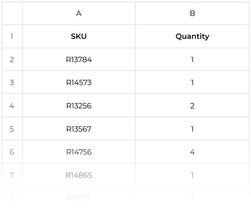 Bulk Upload Header