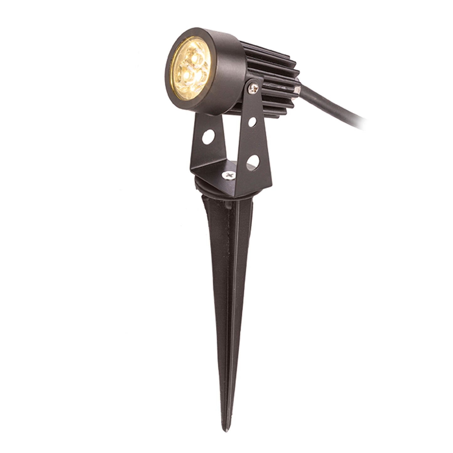 RENDL outdoor lamp GUN on spike black 230V LED 3x1W 30° IP65 3000K R10530 4