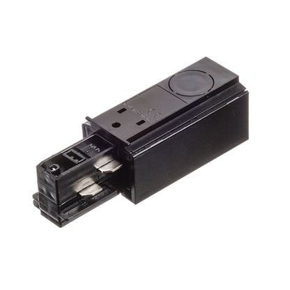 RENDL 3-circuit track system EUTRAC feed-in, polarity left black 230V  R11315 2
