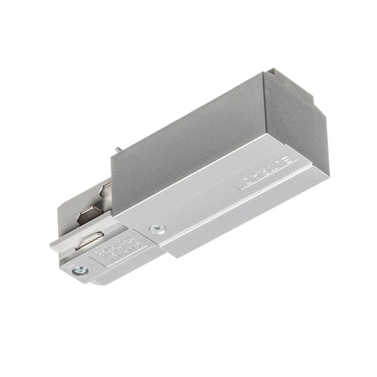 RENDL 3-circuit track system EUTRAC feed-in, polarity left silver grey  230V  R11316 4