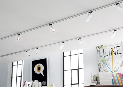 RENDL Outlet FANGIO for 3-circuit tracks silver grey  230V LED 25W 36°  3000K R12059 7