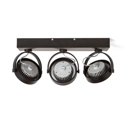 RENDL spotlight KELLY LED III wall black 230V LED 3x12W 24° 3000K R12337 2