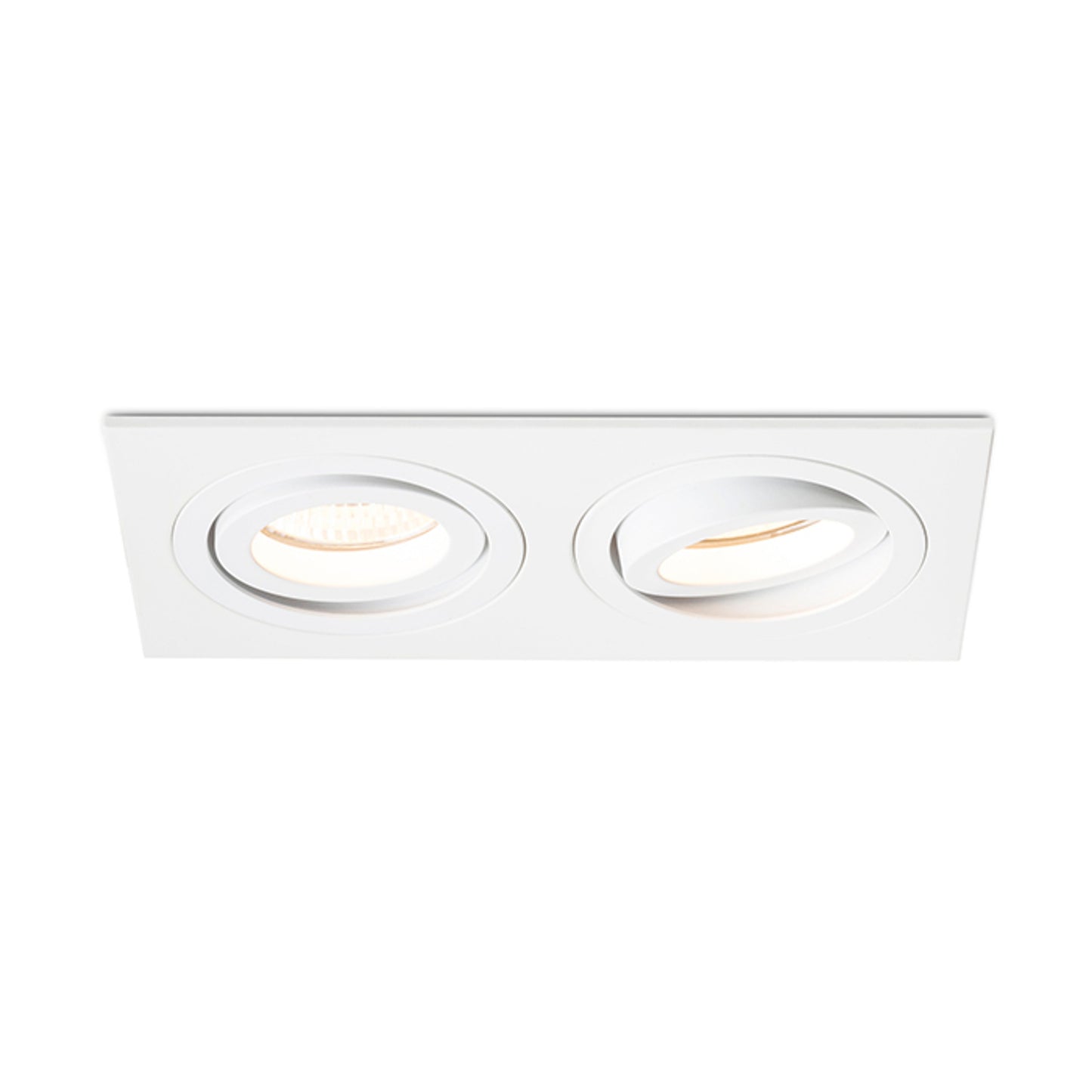 RENDL recessed light PASADENA GU10 SQ II recessed white  230V LED GU10 2x7W R12713 3