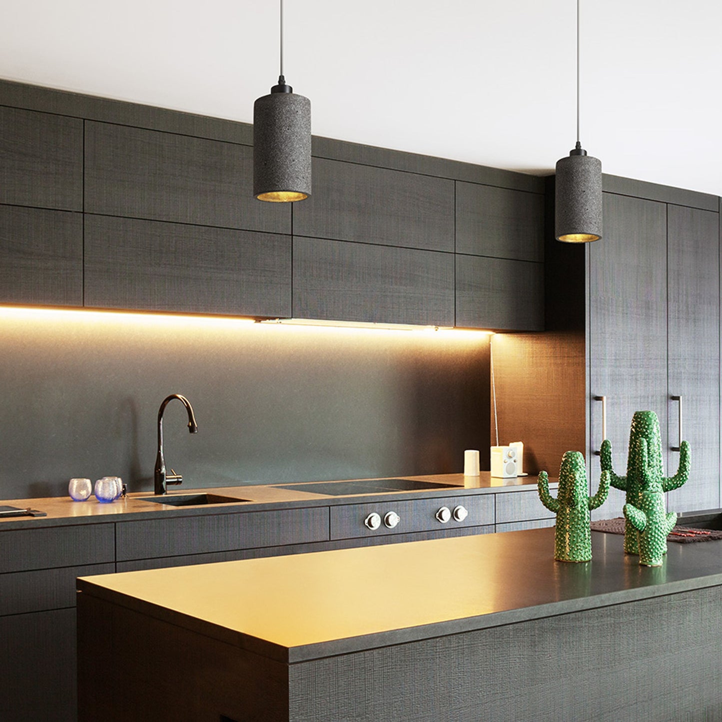 RENDL pendant lamp CAMINO pendant  cement 230V LED E27 15W R13297 6