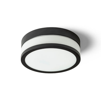 RENDL surface mounted lamp CIRA LED 23 ceiling  opal-colored glass/black 230V LED 12W IP44  3000K R13680 2