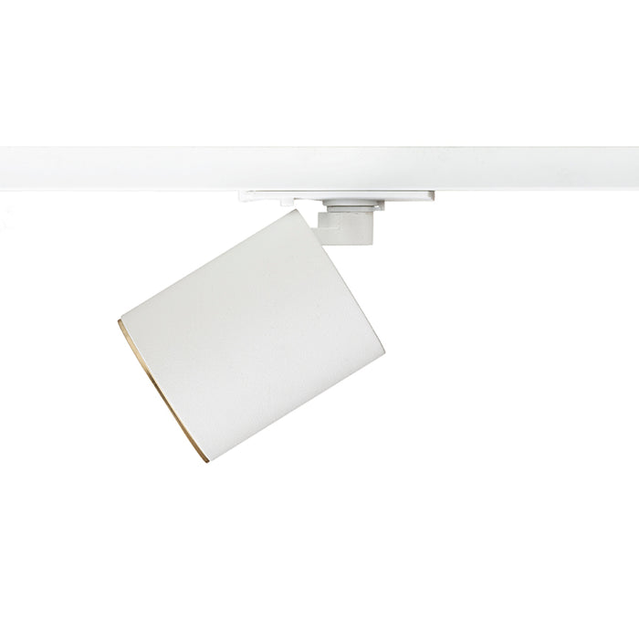 RENDL 1-circuit track system DARIO for 1-circuit tracks white brushed brass 230V LED GU10 9W R13870 2
