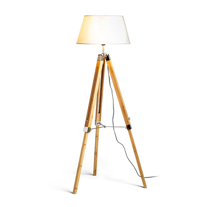 RENDL floor lamp ALVIS/AMBITUS 46 floor white bamboo/chrome 230V LED E27 15W R14044 4